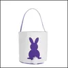 Other Festive Party Supplies Easter Bunny Baskets Diy Burlap Rabbit Ears Bags Put Eggs Storage Jute Linen Basket Drop Delivery Home Dhbn7