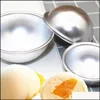 Badzubehör-Sets Runde Aluminiumlegierung Badebombenformen Diy Kuchen Torte Pudding Kerze Werkzeug Salzkugel Selbstgemachte Bastelgeschenke Se Dhqfl