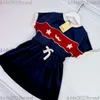 2023 Gold Velvet Star Dress High End Fashion Children Dresses Girls Ruffled ärmar klänning Kids Cotton Big kjol designer flickor veckade kjolar