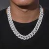 Jewelry Hip Hop Men Bling 18mm Gold Plated Brass Cz Zircon Diamond Iced Out Cuban Link Chain for Rapper