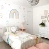 Adesivi a parete Nordic Boho grande arcobaleno Decal Wall Decal Paper Bohémien Dot Cartoon Decal Wall's per bambini Soggiorno Soggiorno Decorazione per la casa 230329