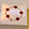 Fashion Designer Jewelry men pendants necklace Classic Lucky Clover Bracelet Stud Earrings Van set Ladies&Girls Valentines Mothers Day Engagement Jewelry 5 Flower