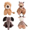 Plush Dolls Stuffed animal toys soft doll jungle lion elephant tiger dog monkey deer children's gifts kawai children's hobby toys 230329