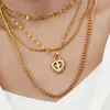 Chains Personality Trend European en American Fashion Heart Cross Pendant Necklace Accessoires Meerlagige liefde Vrouw
