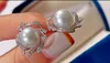 Dingle örhängen charmig 10-11mm sydsjön vit pärla örhänge 925s