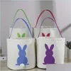 Geschenkwikkel Easter Bunny Manden Diy konijnenzakken opbergtas canvas oren mand put eieren drop levering home tuin feestelijke feestvoorrading dheiw