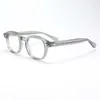 LEMTOSHs Glasögon Herr Johnny Depp Glasögon Båge Transparent lins Märke Designer Datorglasögon Man Rund Vintage Toppkvalitet Oculos De Grau