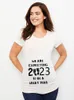 Женская футболка Baby Loading, женская футболка с принтом для беременных, рубашка с короткими рукавами для беременных, одежда для мам, 230330