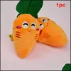 Brinquedos de cachorro Chews Cenout Plush Chew Squeaker Toy Vegetais Shape Pet Puppy Drop Drop Home Garden Supplies DHJSC