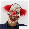 Party Masks Scary Clown Mask Halloween Props Carnival Horrible Adt Men Latex Demon Drop Delivery Home Garden Festive Supplies Dhged