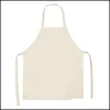 Aprons Customized Personalized Cotton Linen Uni Dinner Party Cooking Apron Any Size Logo Drop Delivery Home Garden Textiles Dhjak