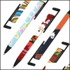 Ballpoint Pens Sublimation Blank Pen Black Ink Aluminum Diy Customized School Office Stationery Supplies Drop Delivery Business Indu Dhaug