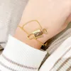 Bracelets de luxe pour femmes élégantes, série Lockit classique, chaîne dorée de styliste, accessoires clés, placage en laiton épais, bracelet pour dames