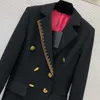 Trench à Double boutonnage pour femmes, manteau de styliste, col de costume, amincissant, noir, manches longues, marque Desig, 2024