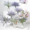 Dekoratif Çiçekler Lavanta Yapay Çiçek Mor Romantik Düğün Dekorasyon Arka Plan Sahte Bundle Gelin Tutma Sümbül