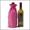 Gift Wrap Jute Wine Bottle Bags Champagne Ers Linen Pouches Burlap Bag And Festivals Decoration Favor Drop Delivery Home Gar Dhzng