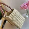 Designer beach bag straw Bags Summer Knitting handbag women Basket bags girls pretty shopper woven Small Tote dicky 2023