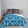 Blankets Nazar Evil Eye Blue Blanket For Home Decor Super Soft Microfibre Throw Christmas Gifts