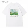 T-shirt femme Wafratti T-shirt imprimé vert Festival de printemps pour femme T-shirt blanc Fashion Super Street pour femme Haut d'été décontracté pour femme WT2310 230329