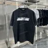 Xinxinbuy Men Designer Tee Tシャツ23SSパネル付きレタープリントタイダイショートスリーブコットン女性ブラックホワイトブルーグレーカーキS-3XL