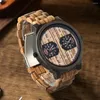 Avanços de pulso Wood Mens Watches Montres Hommes Luxury Limpe Dial Dial Fashion Fashion Wristwatch Business S Wooden Watch for Men in Relloj Hombre