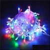 Autres Fournitures De Fête D'événement Bandes Led Chaîne Décoration Lumière 220V Pour Halloween Noël Flash 10M 33 Ft 100 9 Couleurs Dr Dh48A