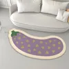 Mattbågformad badrumsmatta non slip bad s banan aubergine formad badkar matta snabbt torkande absorberande golvduschrum dörrormat 230330