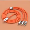 3-in-1 120W Super snellaadkabel Hoge snelheid Transmissie Grote snelle kabels voor Micro Type-C IOS 1.2m Charger Line voor iPhone Android in Retail Box