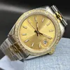 diamant noir Rolex montre en or pour homme hombre montre femme Montre automatiser la date juste Robe de date lumineuse mécanique meilleure qualité montres XUSSP