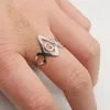 Pierścień stali nierdzewnej Freemason Masońskie wycięcie Trójkąta Symbol Freemason's Biżuteria za darmo członek murarki za darmo masoni Masonary Pierścień 7-10#