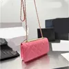 Ayna Kaliteli Tasarımcı Çanta Kadın ZİNCİR Çapraz Vücut omuzdan askili çanta Lüks Çanta Deri Crossbody Çanta WOC PURSE 230301