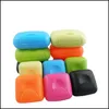 Soap Dishes Handmade Box With Sealed Lid Candy Color Travel Portable Seal Lock Container Bathroom Accessory Drop Delivery Home Garde Dhdsb