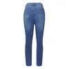 Women's Jeans Spring 2023 Korean Fashion Women Y2K Clothes Washed Skinny Cotton Mid Waist Streewear Denim Blue Pencil Pants 230330