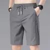 Heren shorts shorts zomer heren sport shorts solide recht patroon losse elastische taille trekkoord casual shorts joggingbroek 230330