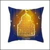 Pillow Case 18 Muslim Cushion Er Islamic Eid Mubarak Ramadan Pattern Decorations Mosque Decorative Drop Delivery Home Garden Textile Dhkqx