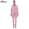 Women's Two Piece Pants FQLWL Spring Womens 2 Two Piece Sets Outfits Tracksuit Sweatsuits For Women Long Sleeve Top Pants Suits Pink Matching Sets 230330