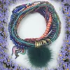 Urok bransoletki moda bransoletka bohemian styl poma dla kobiet boho wielowarstwowy kryształowy bead biżuterii Prezent biżuterii