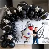 Party Decoration 3D Rocket Balloons Astronaut Foil Balloon Outer Space Spaceship ET Ballon för födelsedagsboybarn Baloons Toys Drop de Dhm4t