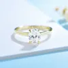 結婚指輪Kuololit 585 14Kイエローゴールド15ct 10ct Moissanite