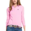 Damespolo's Hoge kwaliteit Herfst Damespoloshirt met lange mouwen Katoen Vrije tijd Dames Golf Vrije tijd Slim Fit Sport Dames T-shirt met polohals Top 230330