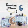 Andere evenementenfeestjes Eid Mubarak Ramadan Kareem Decor Moon Star Hangende hanger houten ornament Craft Diy moslim islamitische decoratie voor huis 230330