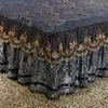Bed Skirt European Embossing Bedding Ski Pillow Case Grey Velvet Warm Soft Bed Pave King Bed Cover Home Textile 230330