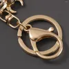 Keychains Cool Cow Fashion Women Alloy Crystal Key Ring Car Chains Friend Rhinestone Gift Charm Jewelry Keychain
