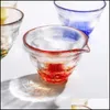 Te koppar Heatresistant Glass Teacup Japanese Kung Fu Drinkware 25 ml 35 ml 40 ml Creativ Cup Drop Delivery Home Garden Kök