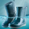 Rain Boots Boot Waterproof Kitchen Car Wash Work Nonslip Midcalf Water Antiskid Wearresistent Thicked Women Shoes 230330