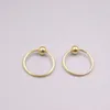 أقراط Hoop REAL 18K GOLD 3MM BALL 11 مم قطرها AU750 للمرأة الصغيرة