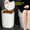 Odpadkowe pojemniki 12L Kosze indukcyjne z nordyckim minimalistycznym stylem inteligentne kosz na śmieci z pokrywką kosza toalety do łazienki Can 230330