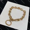Роскошные толстые цепочки ожерелья браслет переплетены буквы браслеты золоты