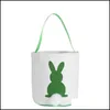 Other Festive Party Supplies Easter Bunny Baskets Diy Burlap Rabbit Ears Bags Put Eggs Storage Jute Linen Basket Drop Delivery Home Dhbn7