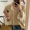 Women's Vests Sweater Women's V-neck Fall Sweater Student Korean Fashion Casual Loose Fit Full Matching Knit Ins chic Harajuku Vintage Solid 230330